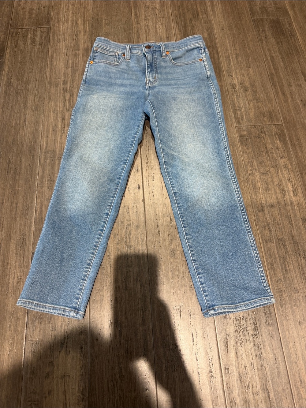 Madewell Light Wash Cropped Straight-Leg Jeans